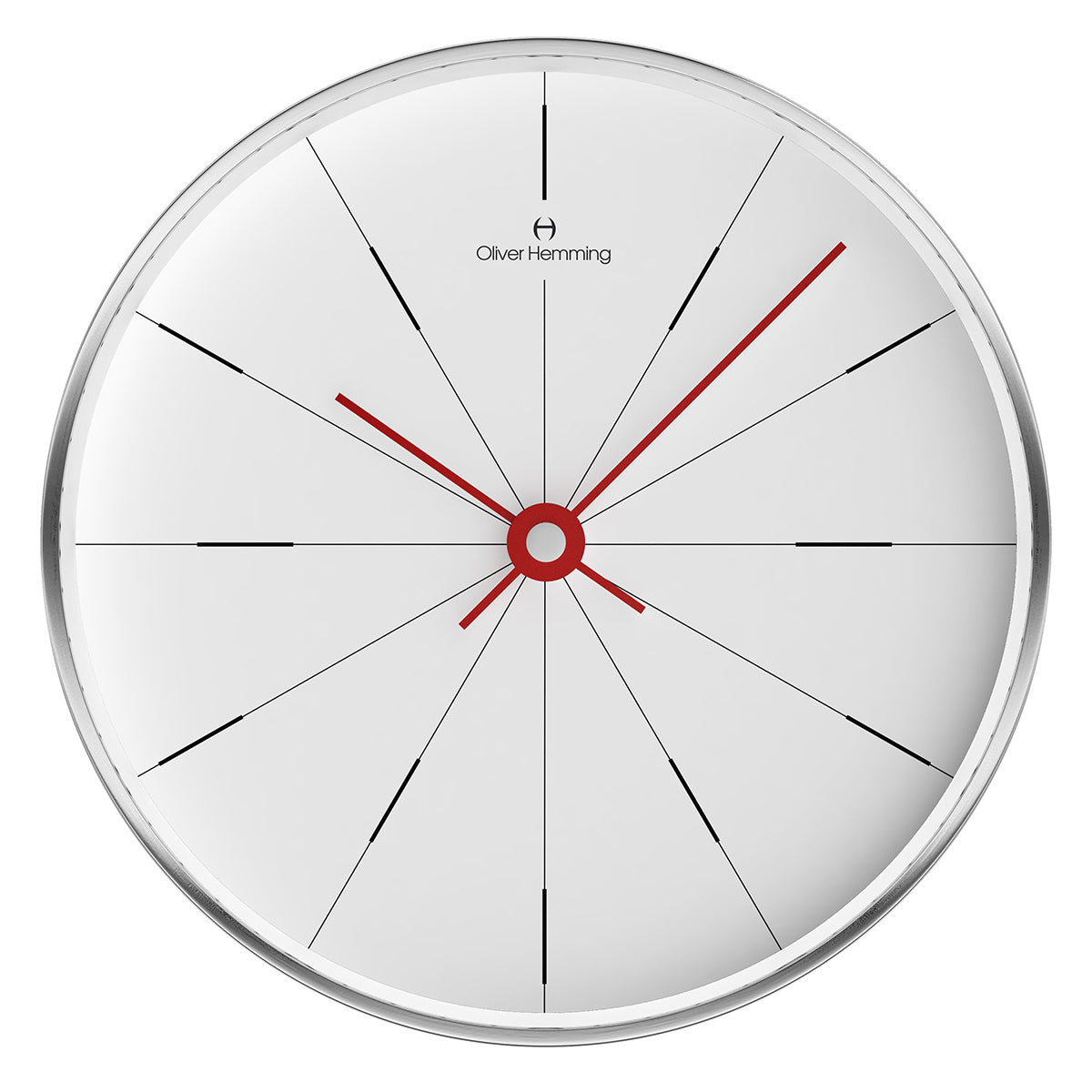 Brushed Stainless Steel 30cm Simplex Wall Clock - W300SB2WTR