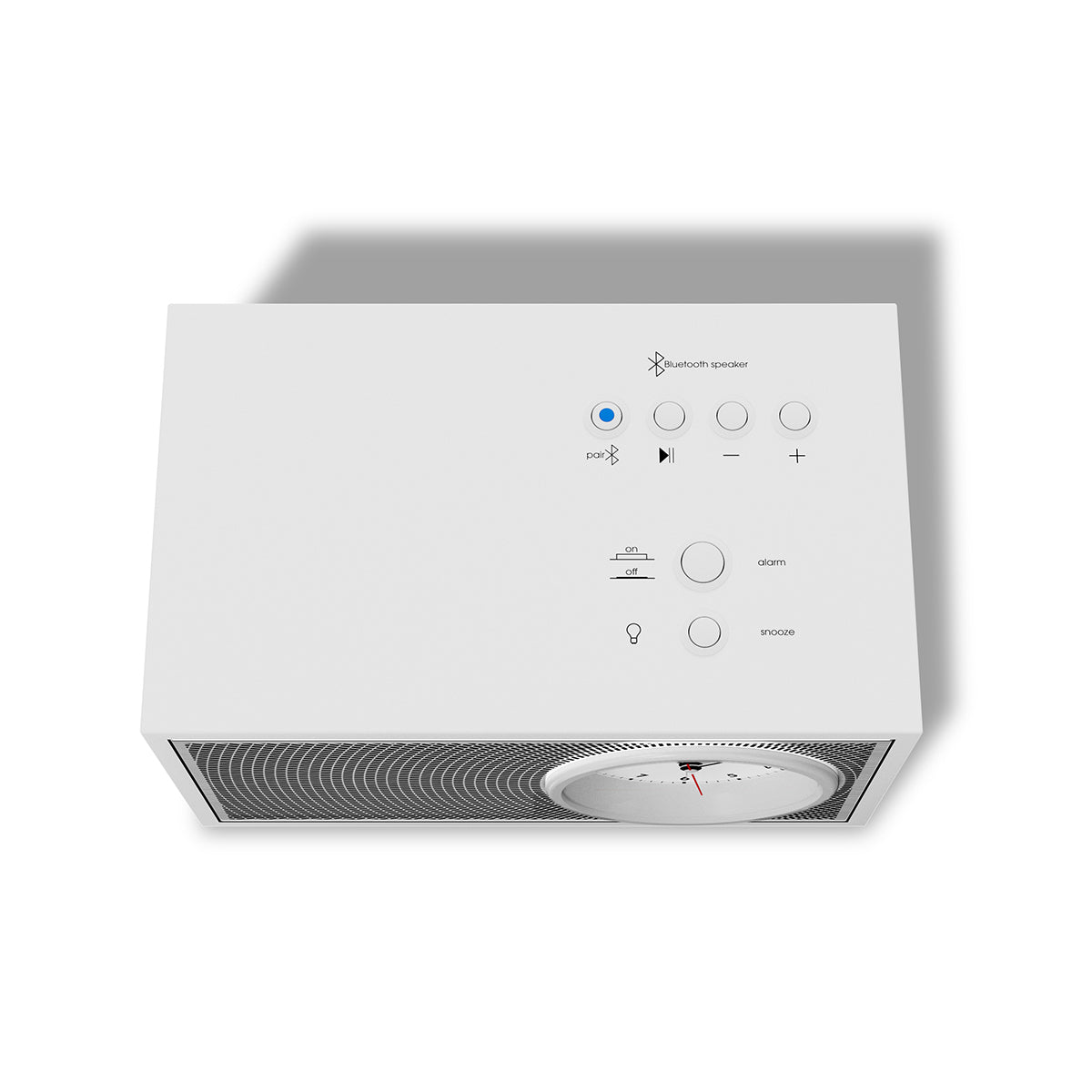 Downtown White Songbird Bluetooth Speaker Alarm Clock - DW5S2W