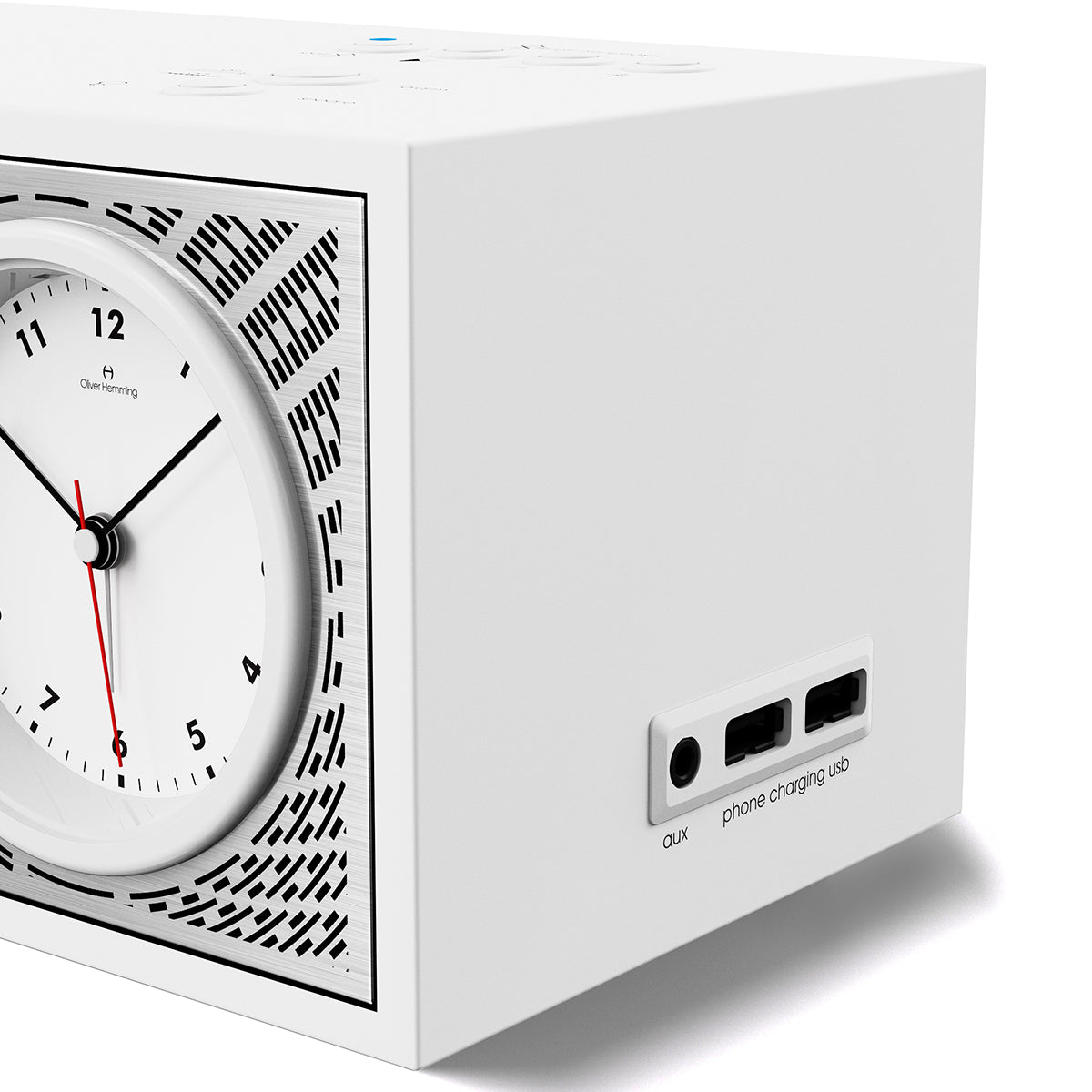 Downtown White Songbird Bluetooth Speaker Alarm Clock - DW5S2W