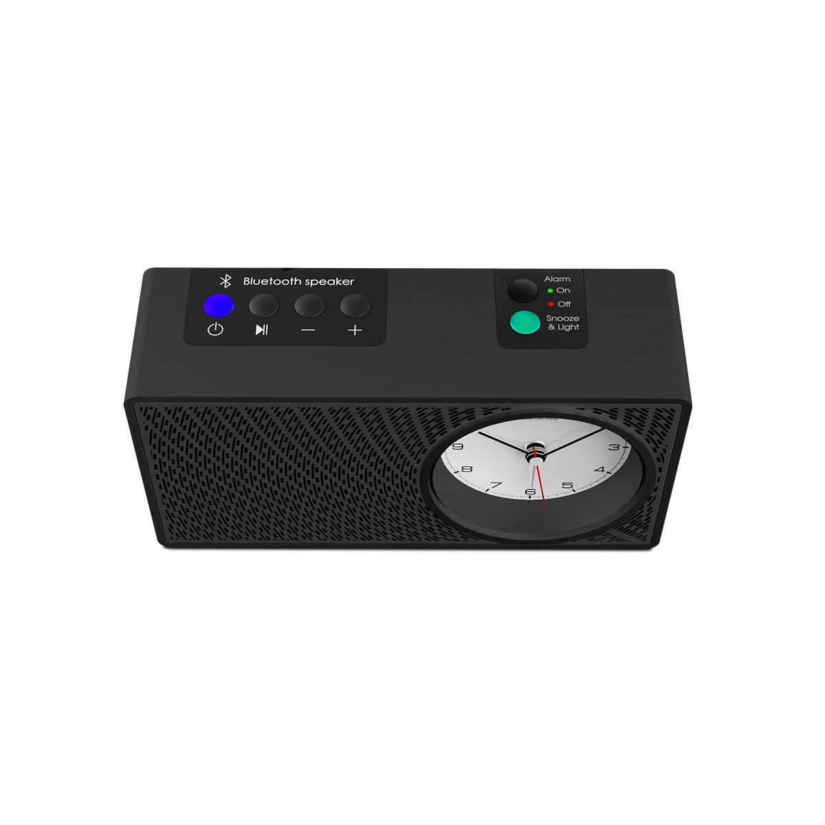 A Pair of Black Robin Bluetooth Speaker Alarm Clock - RB4B5W