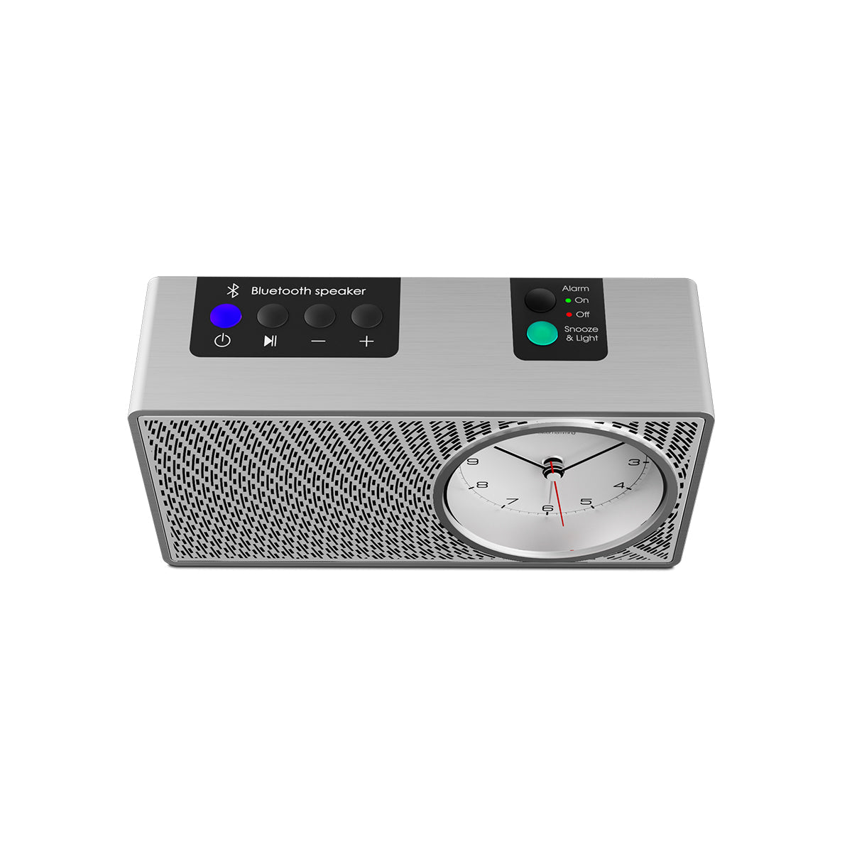 A Pair of Silver Robin Bluetooth Speaker Alarm Clock - RS4S5W
