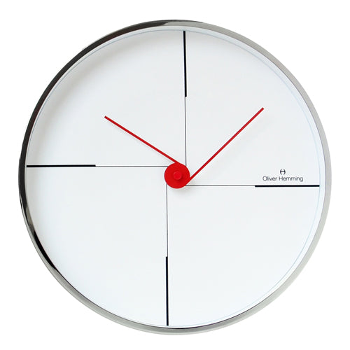 Chrome steel 30cm Simplex Wall Clock - W300S9W