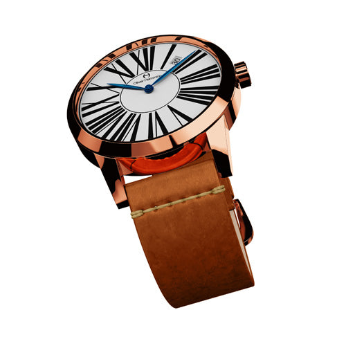 Rose Gold Grand Stainless Date with tan strap - WT17R53WVT