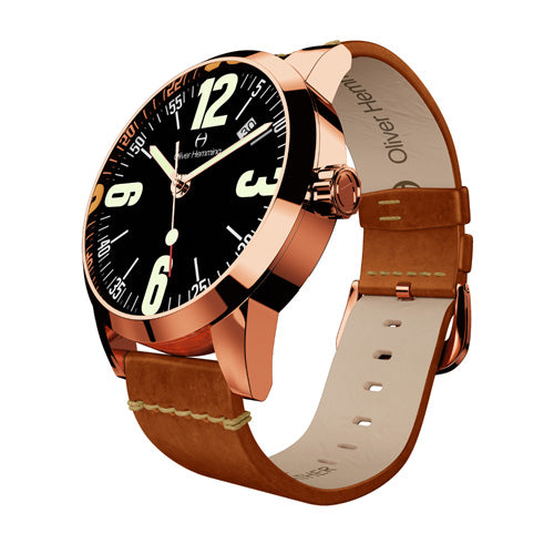 Rose Gold Grand Date with tan strap - WT17R66BVT