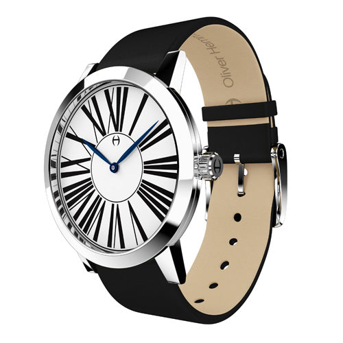 Louis - Stainless Steel with Black leather strap - WT18S53WBL