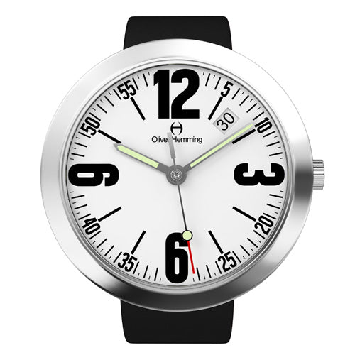 Spada - Brushed Stainless , black Leather - WT35SB66WBL