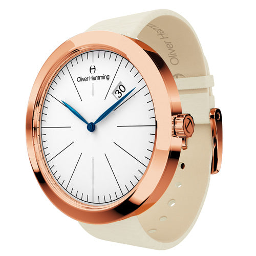 Spada - Polished Rose stainless steel, Ivory Silk Strap - WT35R76WIS