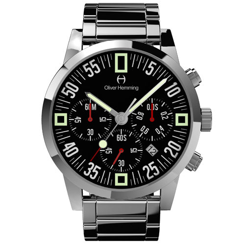 Polished Chronograph with stainless band - WTC17S80BCD