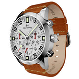 Polished Chronograph with tan leather - WTC17S80WVT