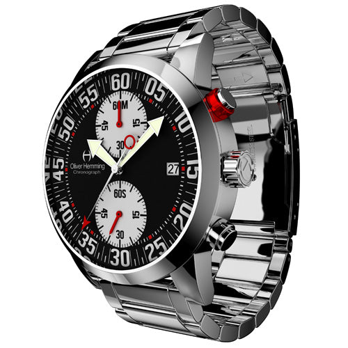 Polished Sport Chronograph with metal band - WTC17S81BWCD