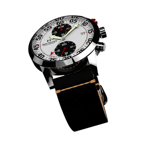 Polished Sport Chronograph with Black Leather Strap- WTC17S81WBVB
