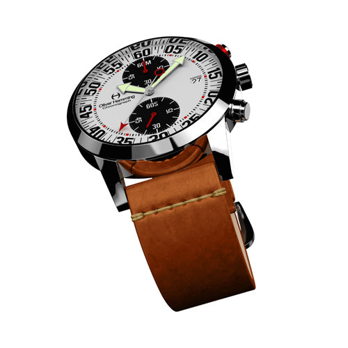 Polished Sport Chronograph with Tan Leather Strap - WTC17S81WBVT