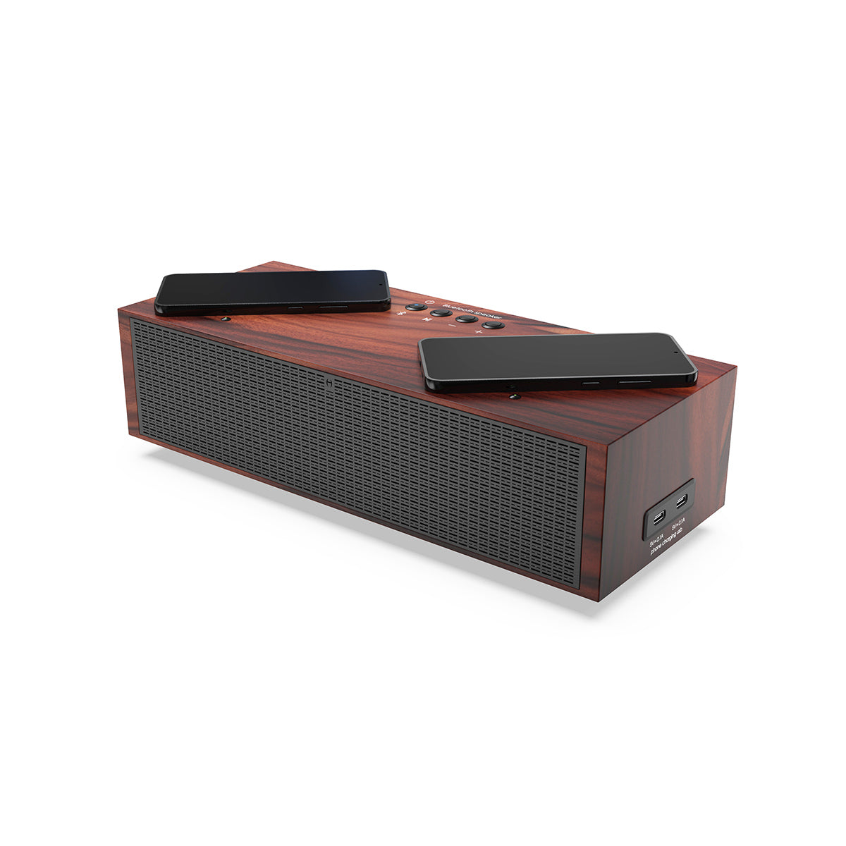 THE EBONY DUKE - Bluetooth speaker with twin wireless charging - DUESA