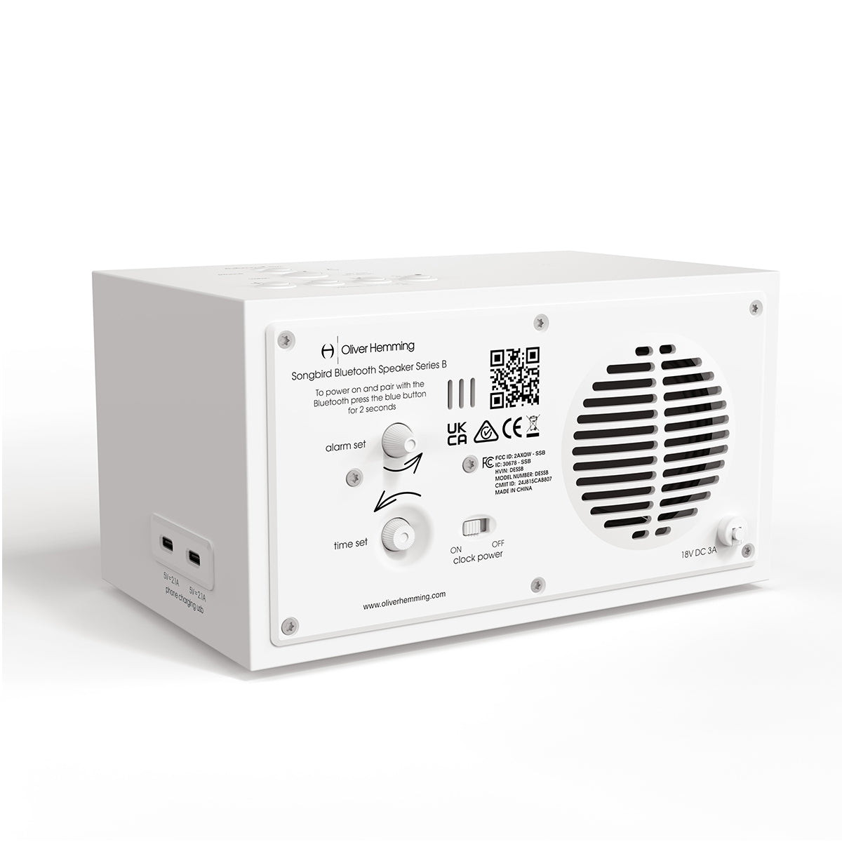 Downtown White Songbird Bluetooth Speaker - DWSSB