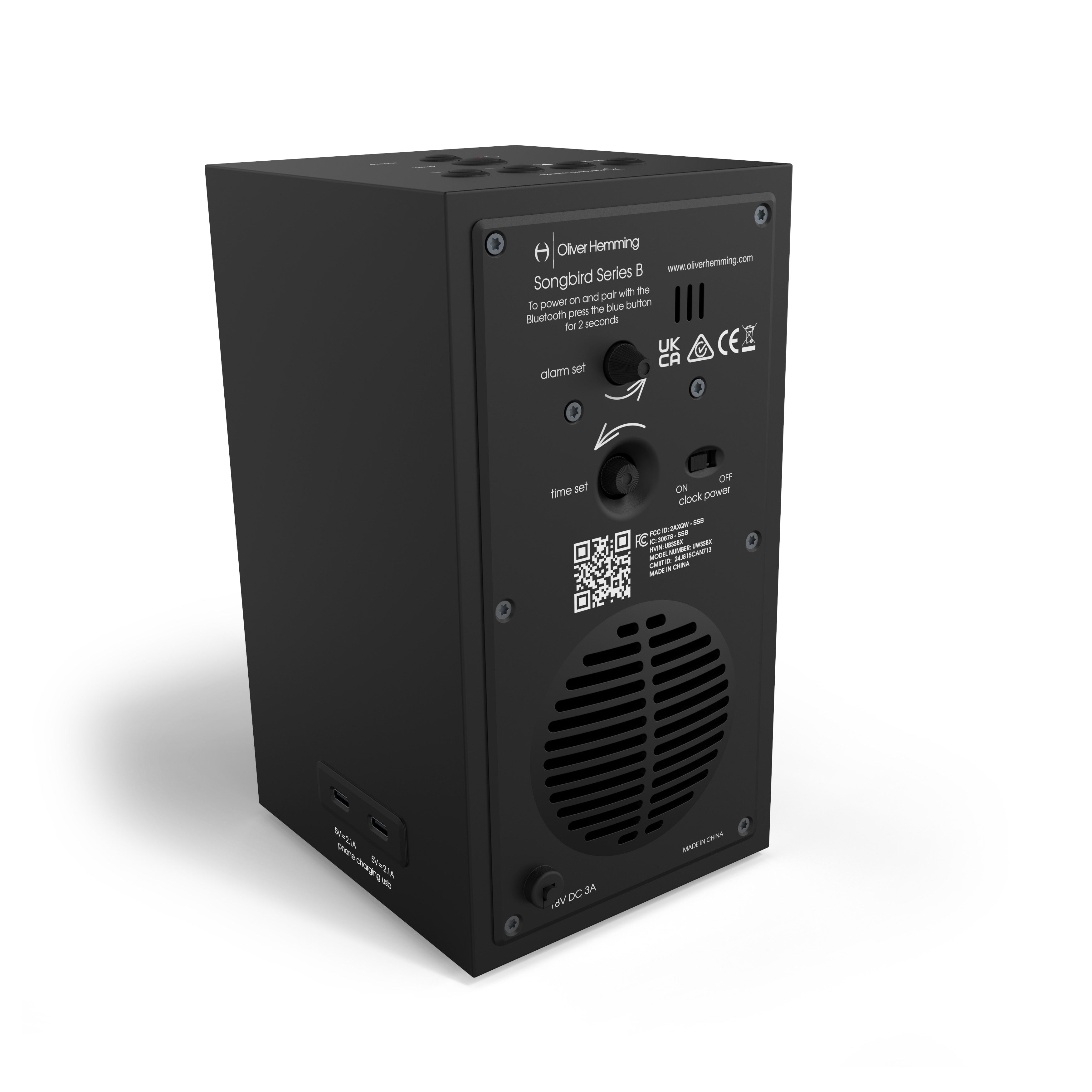 UPTOWN BLACK BLUETOOTH SPEAKER - WITHOUT WIRELESS CHARGING - UBSSBX