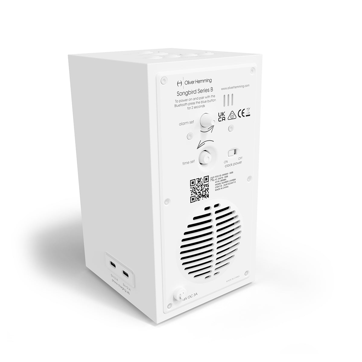 UPTOWN WHITE SONGBIRD BLUETOOTH SPEAKER - WITHOUT WIRELESS CHARGING - UWSSBX