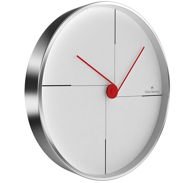 Brushed stainless steel 30cm Simplex Wall Clock - W300SB9W