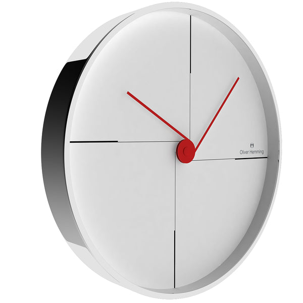 Chrome steel 30cm Simplex Wall Clock - W300S9W