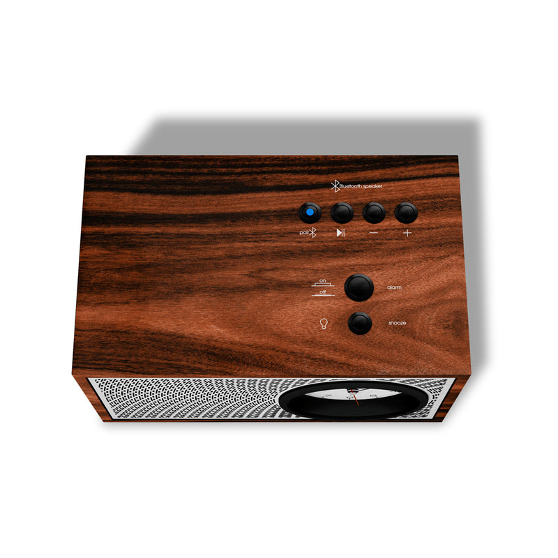 A Pair of Downtown Ebony Songbird Bluetooth Speaker Alarm Clocks - DE4S5W