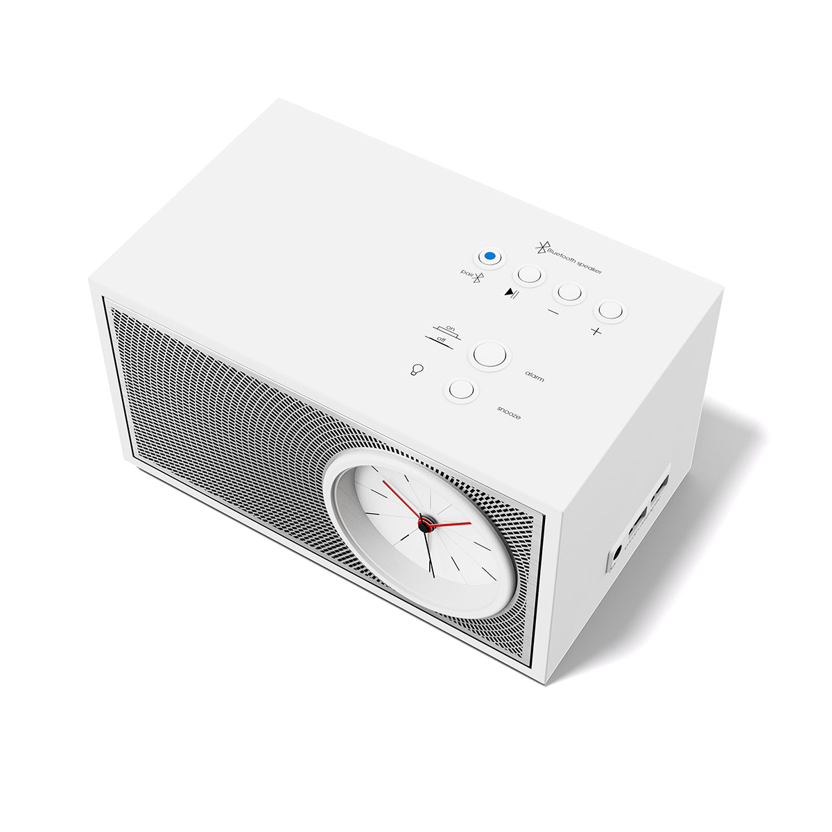 Downtown White Songbird Bluetooth Speaker Alarm Clock - DW5S2W