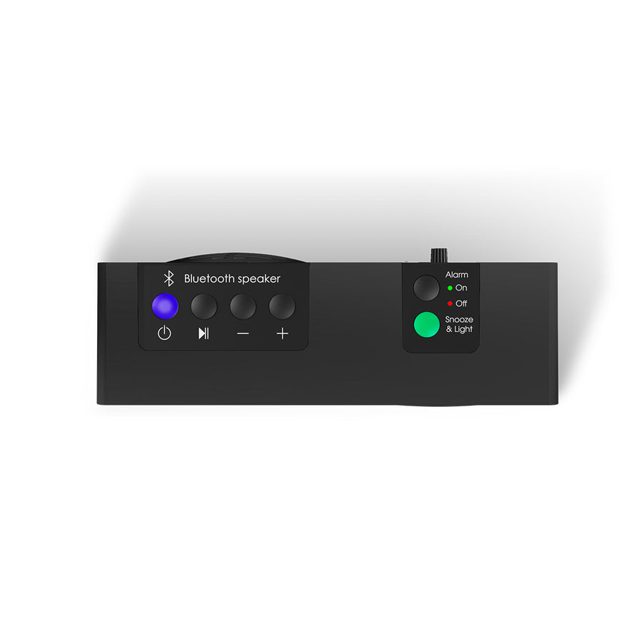 Black Robin Bluetooth Speaker Alarm Clock - RB4B5W