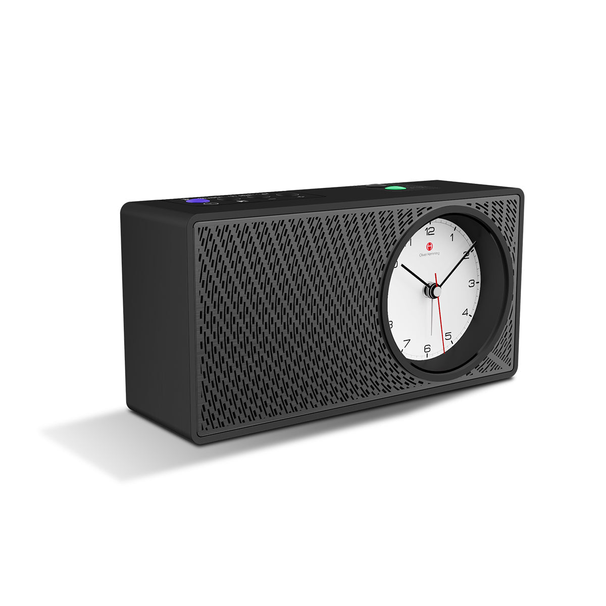A Pair of Black Robin Bluetooth Speaker Alarm Clock - RB4B5W