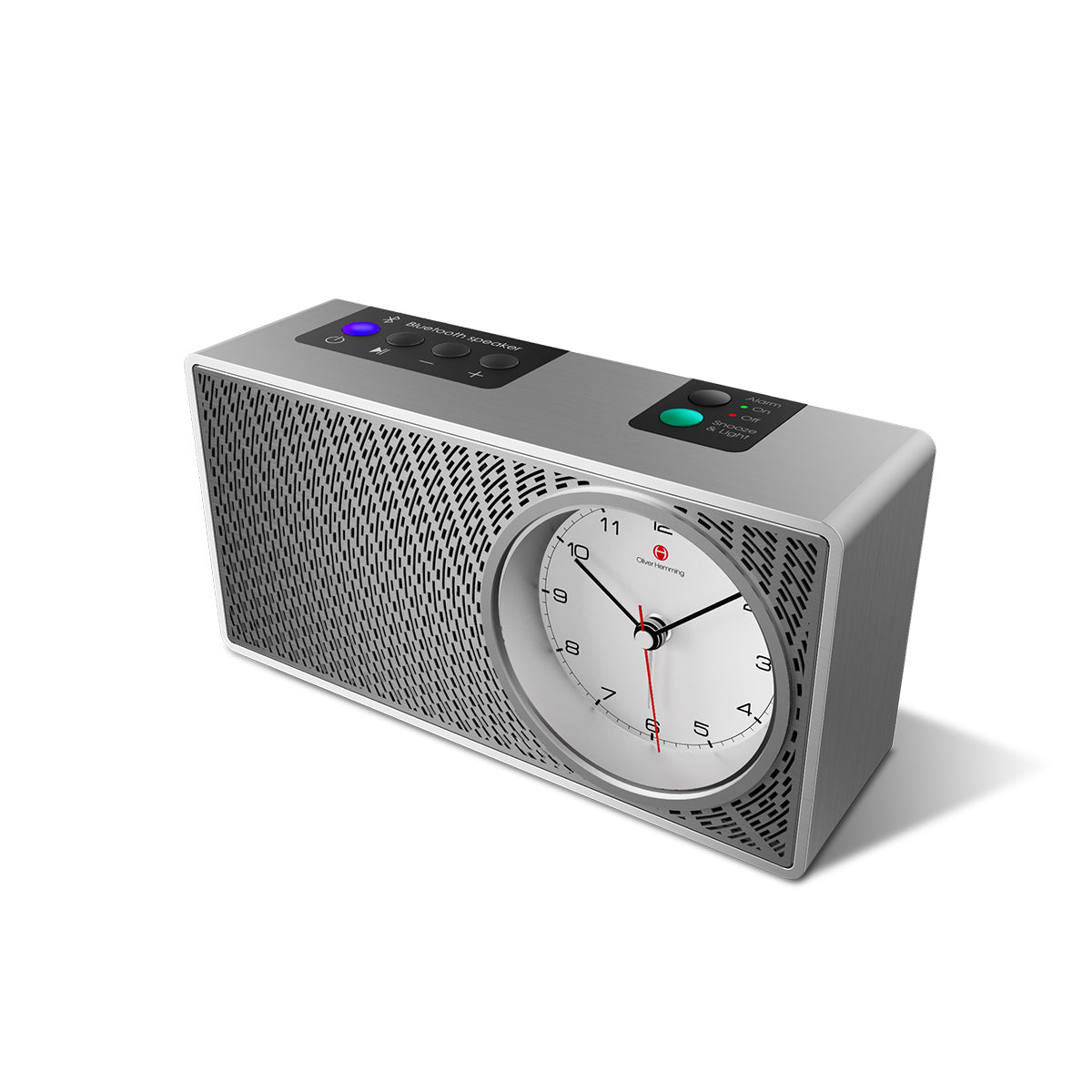 A Pair of Silver Robin Bluetooth Speaker Alarm Clock - RS4S5W