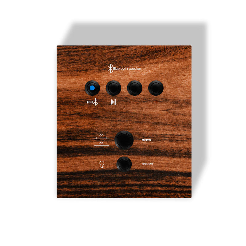 A Pair of Uptown Ebony Songbird Bluetooth Speaker Alarm Clock - UE4S5W
