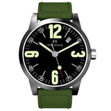 Brushed Grand Date with green nylon strap - WT17SB66BAN