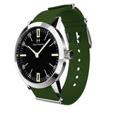 Louis - Stainless Steel with green army nylon strap - WT18S45BANC