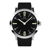 Louis - Stainless Steel with  Black  leather strap - WT18S45BBL