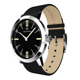 Louis - Stainless Steel with  Black  leather strap - WT18S45BBL