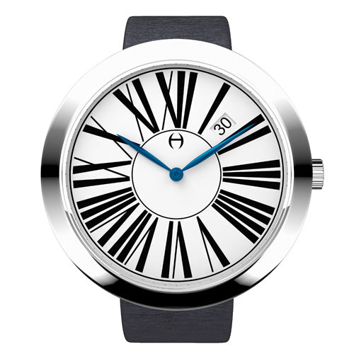 Spada - Polished stainless steel, Grey Silk Strap - WT35S53WGS