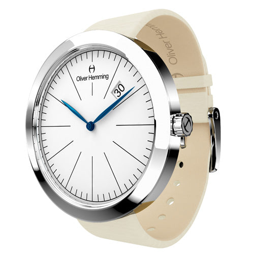 Spada - Polished stainless steel, Ivory Silk Strap - WT35S76WIS