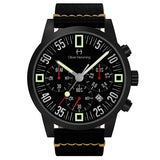 Black Chronograph with black leather + Date - WTC17B80BVB