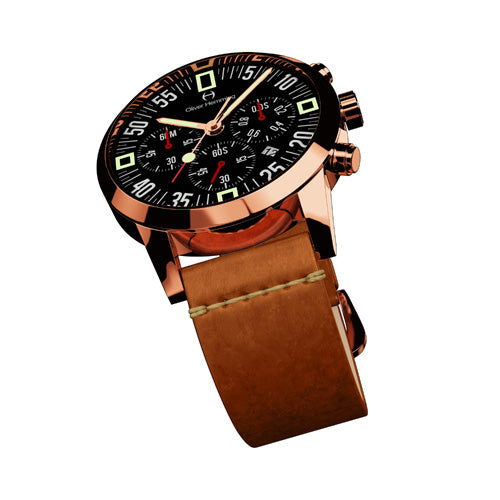 Rose Chronograph with tan leather + Date - WTC17R80BVT