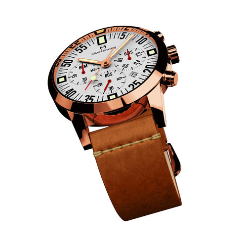 Rose Chronograph with tan leather + Date - WTC17R80WVT