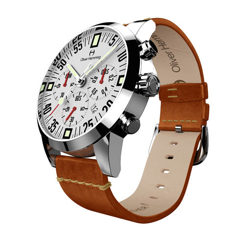 Polished Chronograph with tan leather - WTC17S80WVT