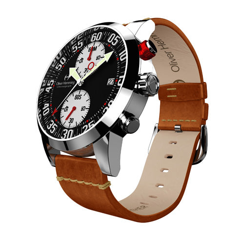 Polished Sport Chronograph with Tan Leather Strap- WTC17S81BWVT