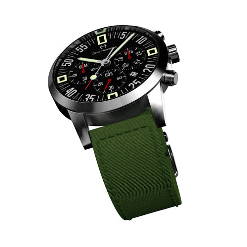 Brushed Chronograph with green nylon strap - WTC17SB80BAN