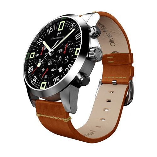 Brushed Chronograph with Tan leather - WTC17SB80BVT
