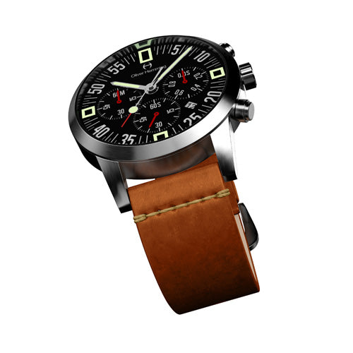 Brushed Chronograph with Tan leather - WTC17SB80BVT