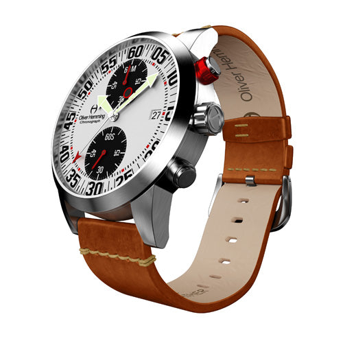 Brushed Sport Chronograph with Tan Leather Strap - WTC17SB81WBVT